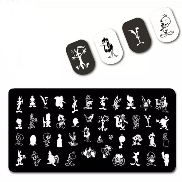 Toons Stamp For DIY Manicure Art Nail Stamping Tool Stamping Plate