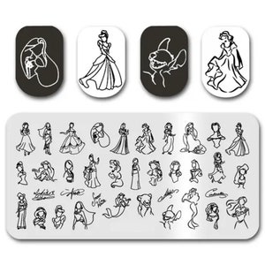 Princess inspired Stamp For DIY Manicure Art Nail Stamping Tool Stamping Plate