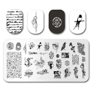 Postcards nails Stamp plate For DIY Manicure Art Nail Stamping Tool Stamping Plate