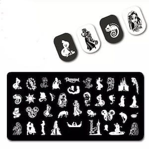 Rapunzel-stempel voor DIY Manicure Art Nail Stamping Tool Stempelplaat