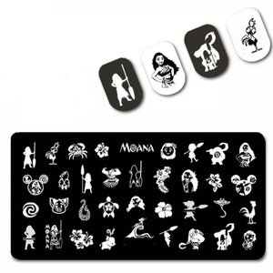 Moana Stamp For DIY Manicure Art Nail Stamping Tool Stamping Plate