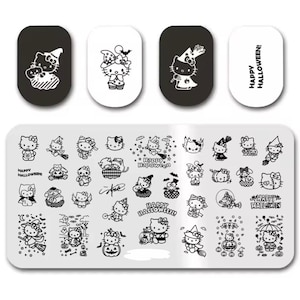 Halloween Kitty pattern Nail Stamp Plate For DIY Manicure Nail Art Stamping Tool Stamping Plate