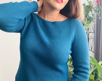 Women's sweater, knitted sweater, soft texture, merino sweater, handmade sweater, handmade sweater