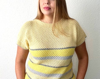 Short sleeve knitted sweater/ t-shirt/ short sleeve T-Shirt made of 100% cashmere/, knitted t-shirt, soft texture, handmade T-Shirt, handmade T-Shirt