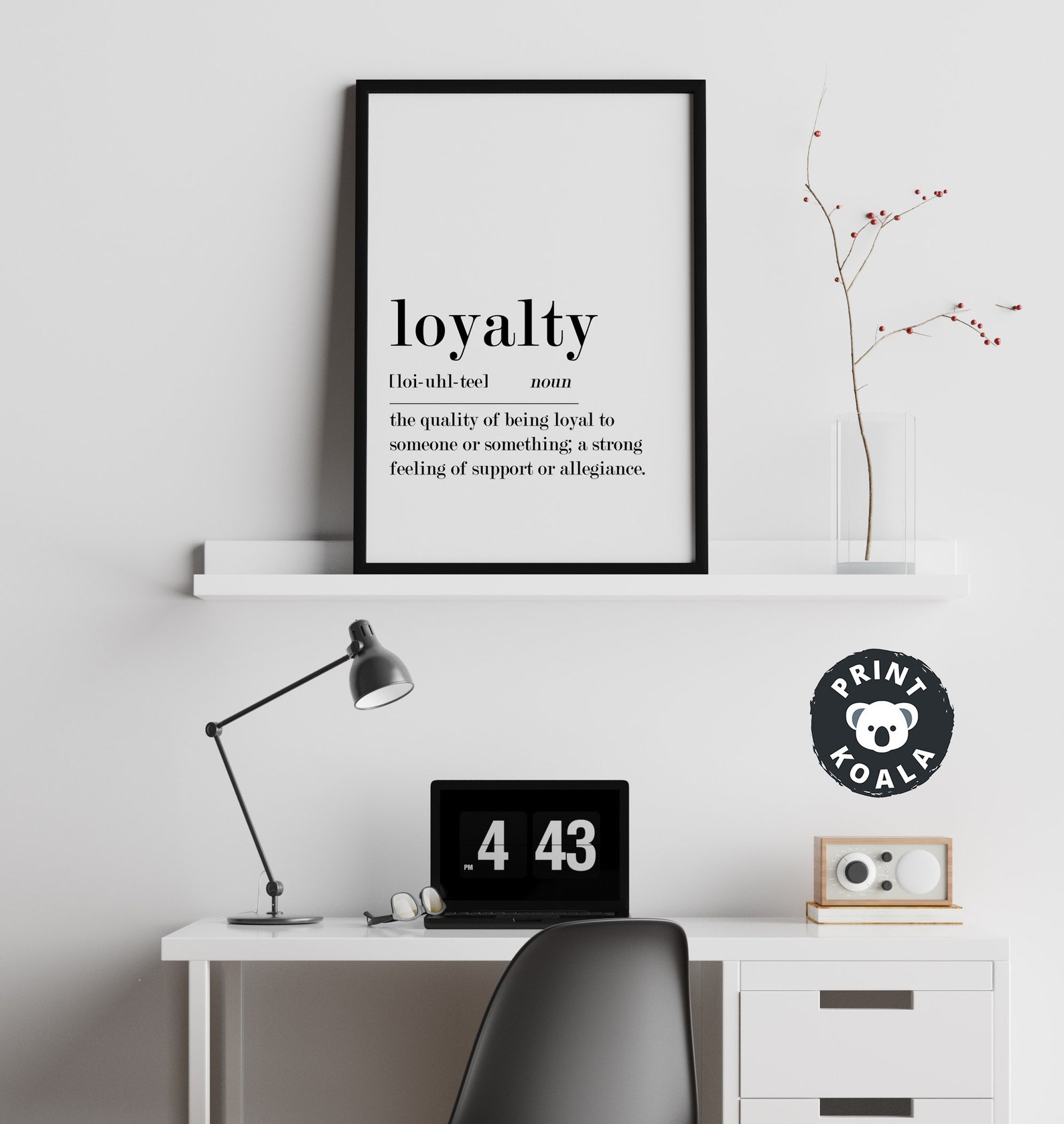 Loyalty Definition Print Printable Definition Poster Instant Etsy