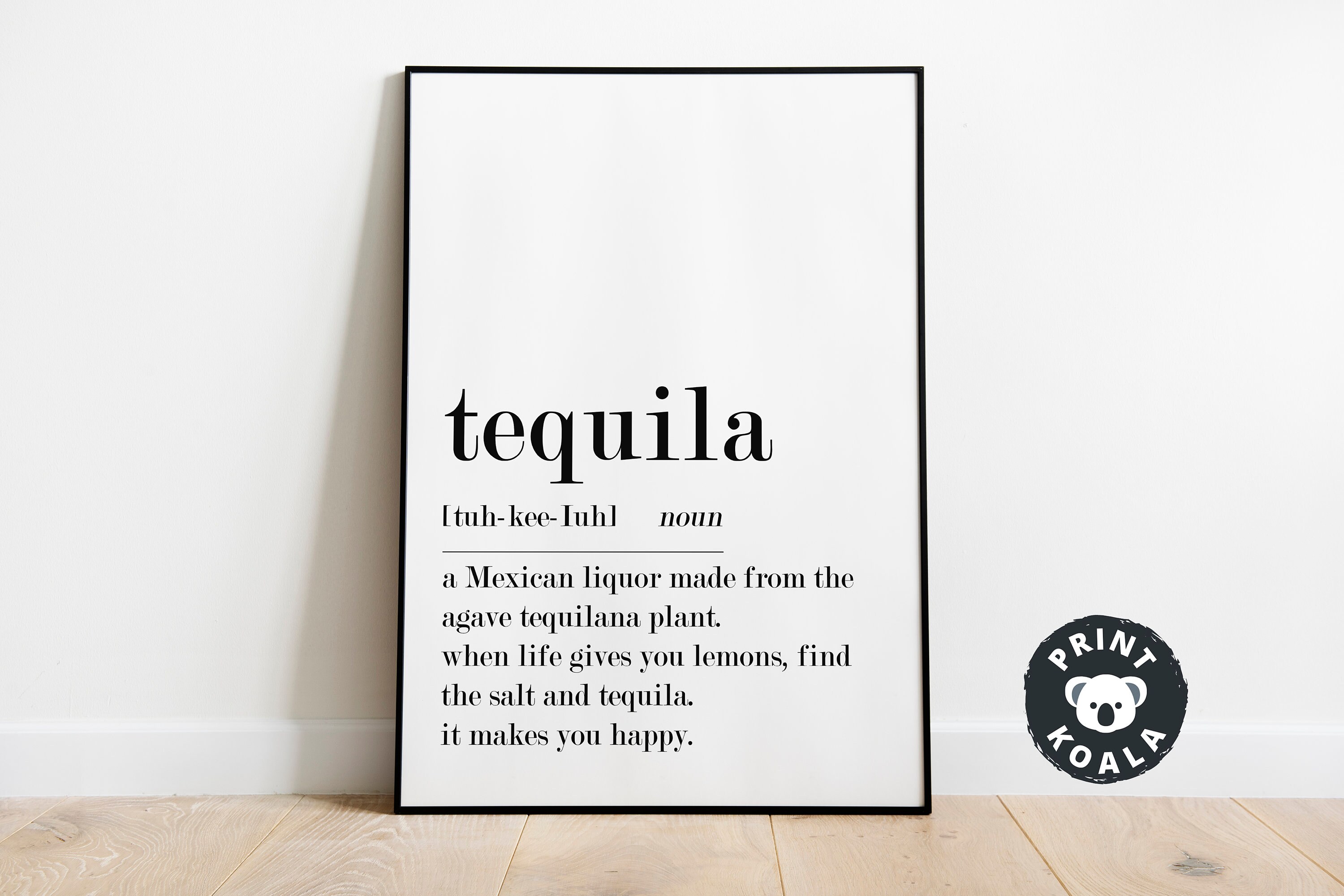 Tequila Definition Print Tequila Wall Art Tequila Decor Bar Etsy UK
