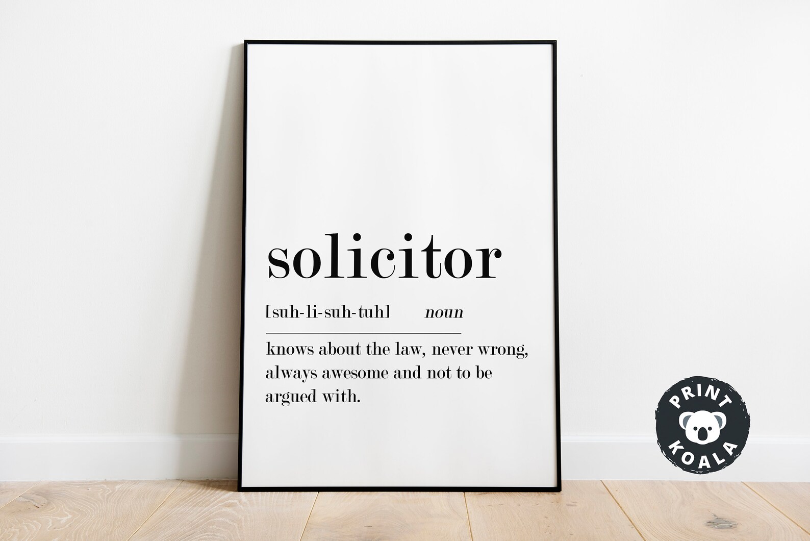 Solicitor Definition Wall Art Printable Art Solicitor Etsy