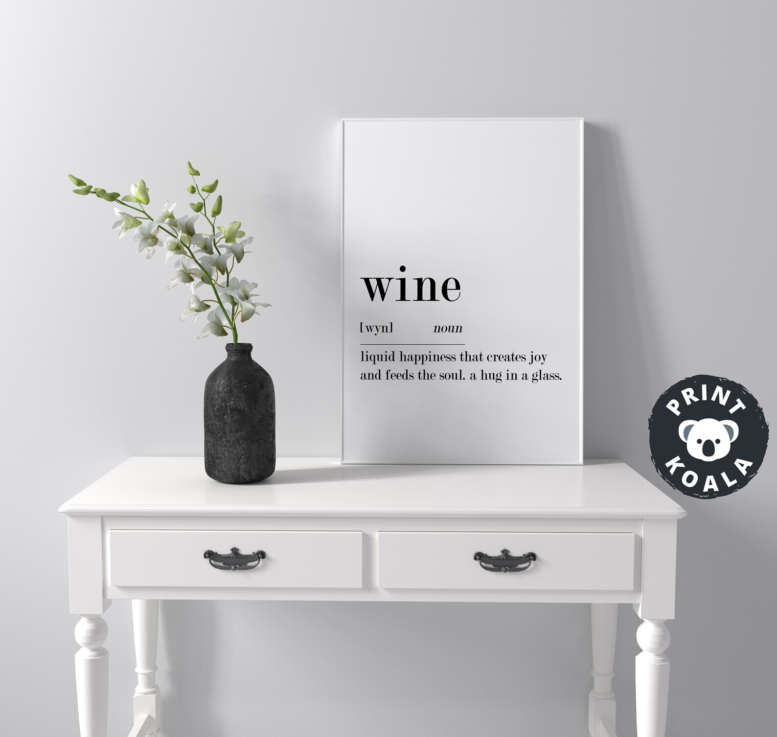 Wine Definition Wine Lover Gift Kitchen Decor Funny Wine Etsy