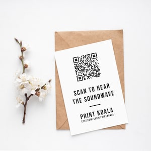 Cartão QR para ouvir a onda sonora dos pedidos do Print Koala. Somente pedidos do Printkoala.