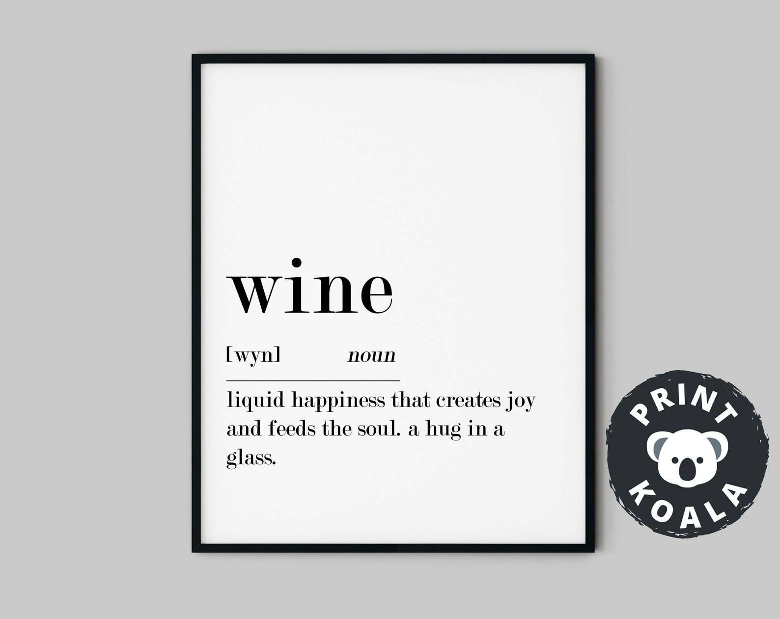 Wine Definition Wine Lover Gift Kitchen Decor Funny Wine Etsy