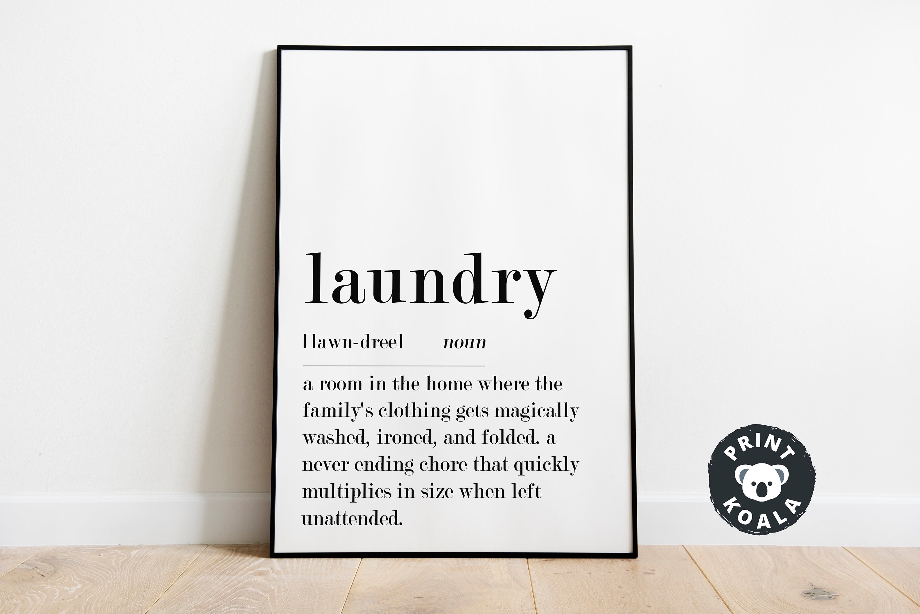 Laundry Room Decor Laundry Definition Funny Laundry Sign Etsy