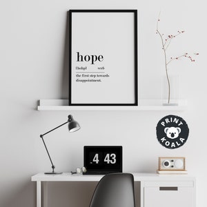 Hope Definition, Printable Wall Art, Hope Print, Hope Printable, Hope Lover Gift, Hope Wall Art, Wall Decor,Hope Sign Decor,Digital Download image 6