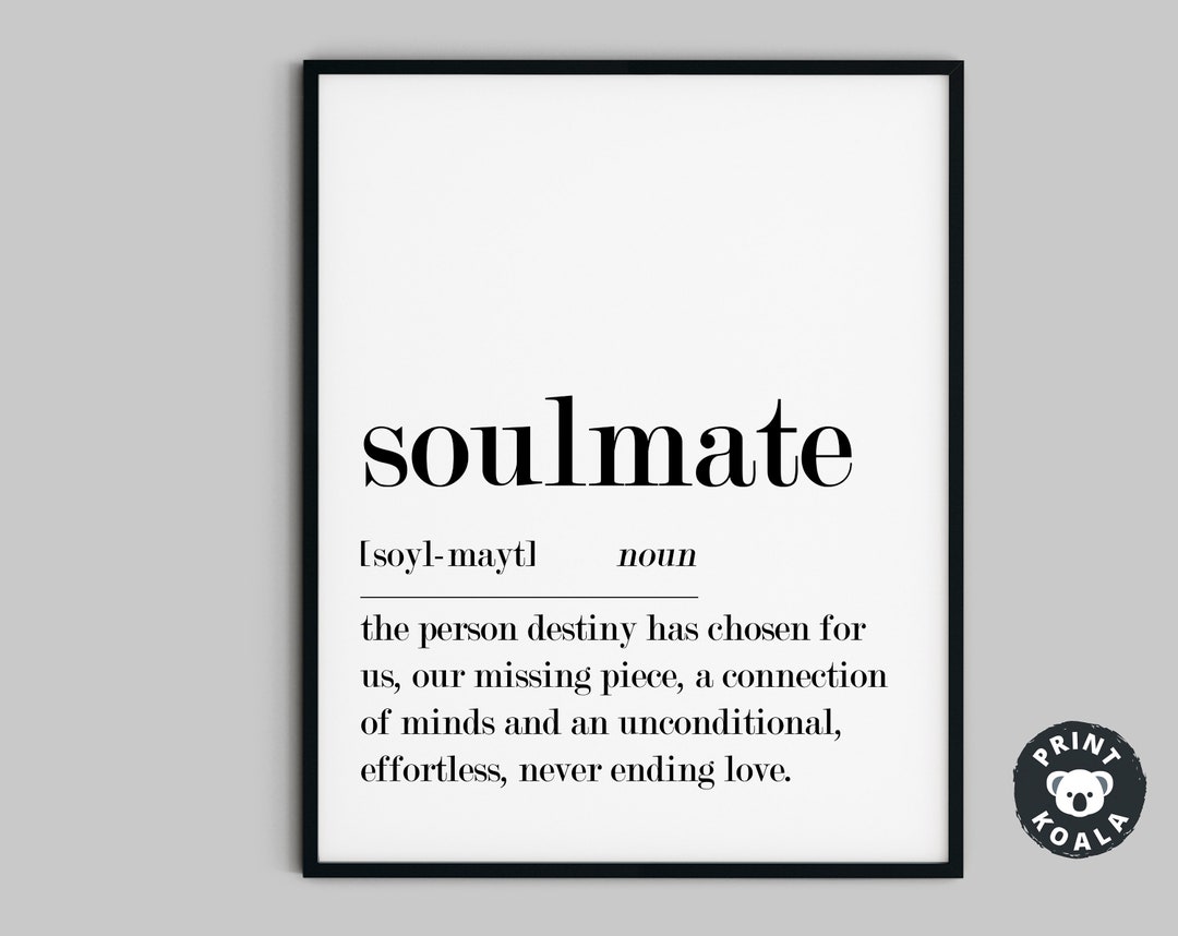 parlement mini Rechtsaf Soulmate Definitie Print Instant Download Quote Print - Etsy Nederland