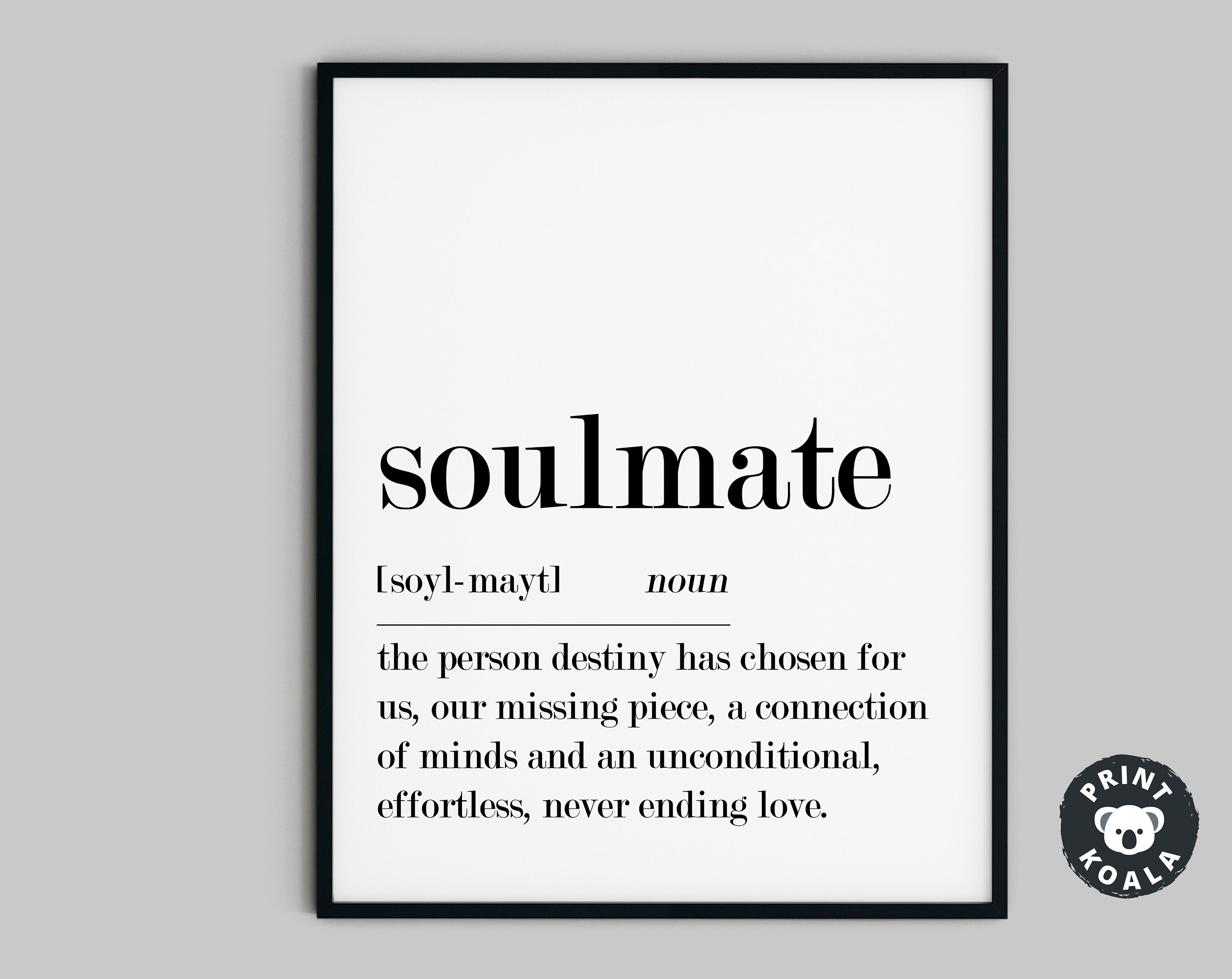Soulmate definition print Soulmate gift gift for her -  Portugal
