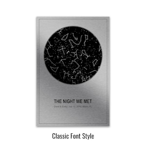 Cadeau 20e anniversaire, carte des étoiles platine, cadeau anniversaire platine pour elle, cadeau anniversaire 20 ans pour lui