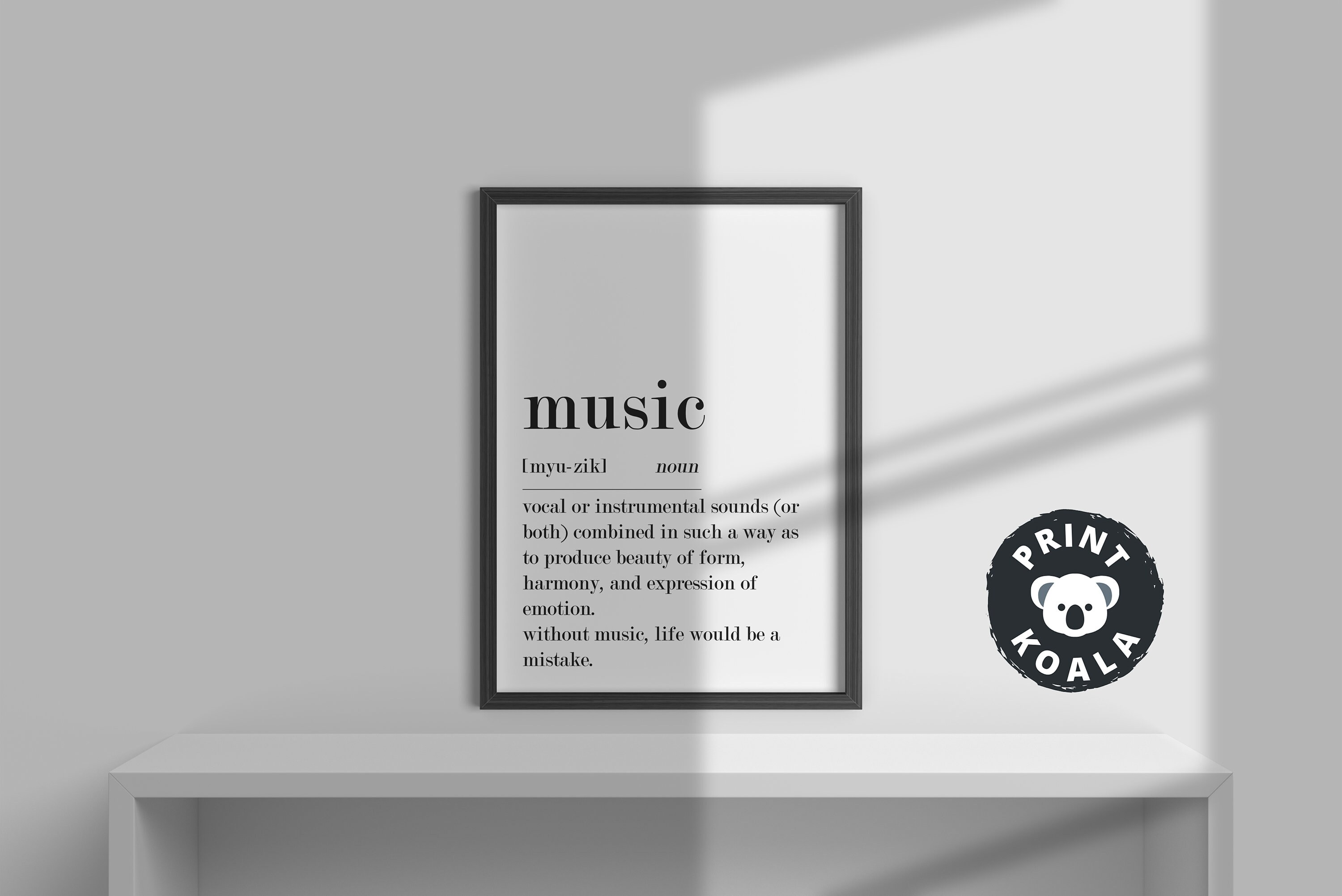 Music Definition Print, Printable Artwork, Music Teacher