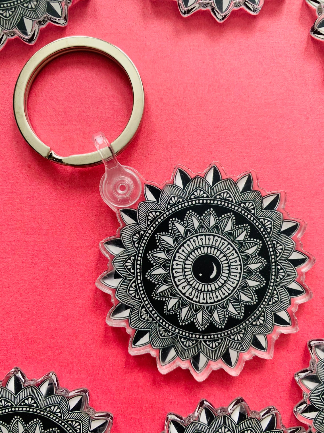 Mandala Keychain 2x1.95 Etsy