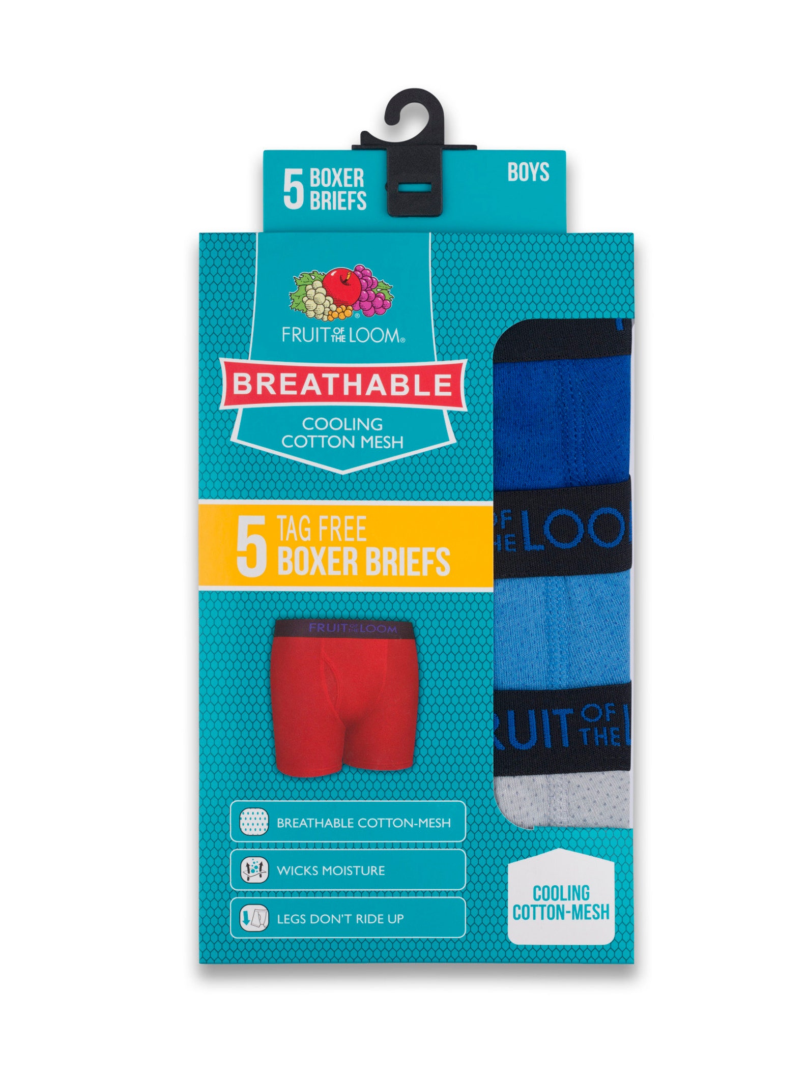 Fruit of the Loom Boys Breathable Cotton Boxer Briefs 5 Pack Etsy