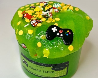 Gamer Jelly Slime- jelly slime, gamer, jeux vidéo, green slime, slime, gelée, gelée verte