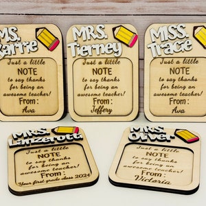 Teacher Appreciation custom made post it note pad holder