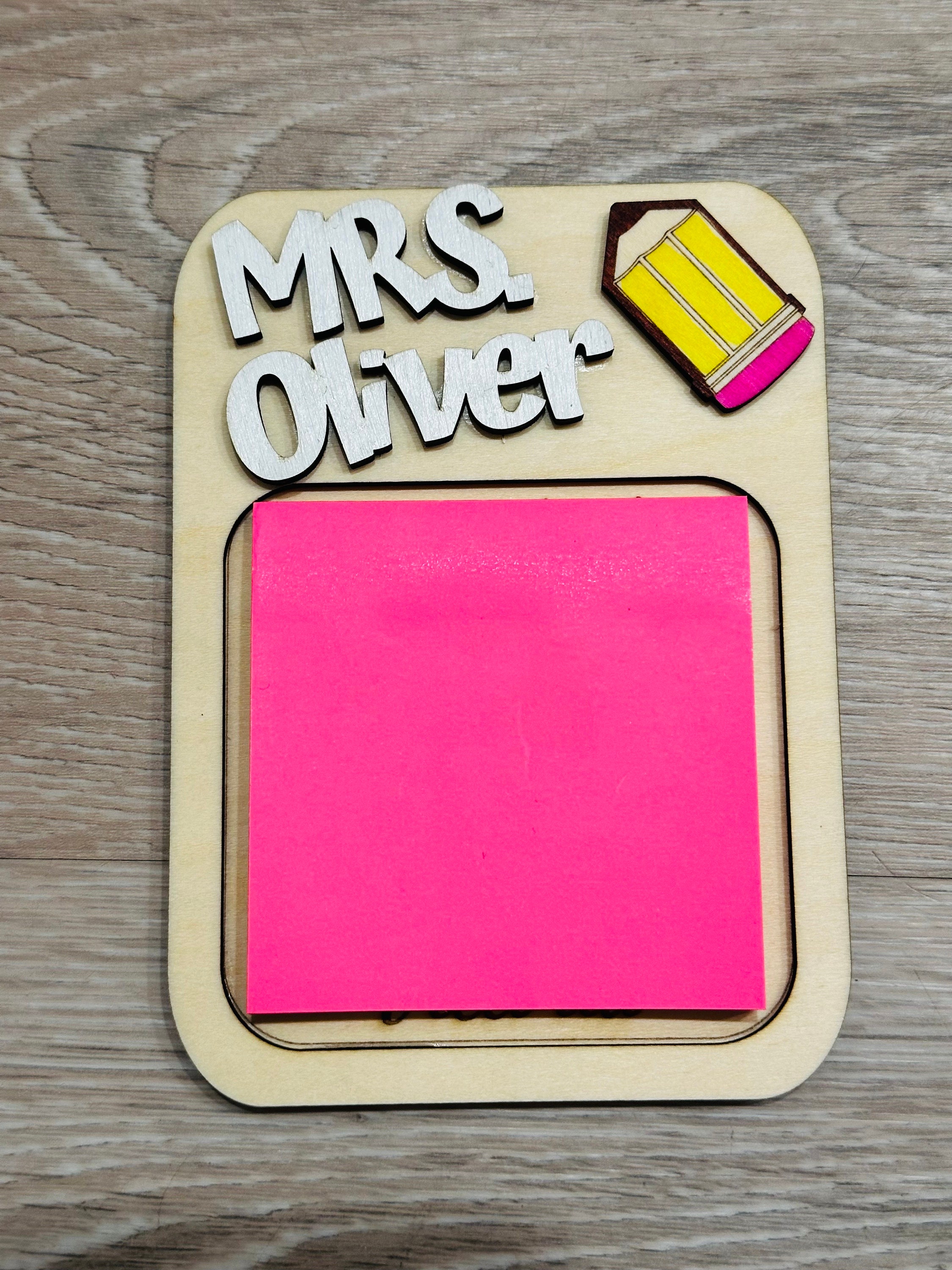 Teacher Appreciation Custom Made Post It Note Pad Holder - Etsy