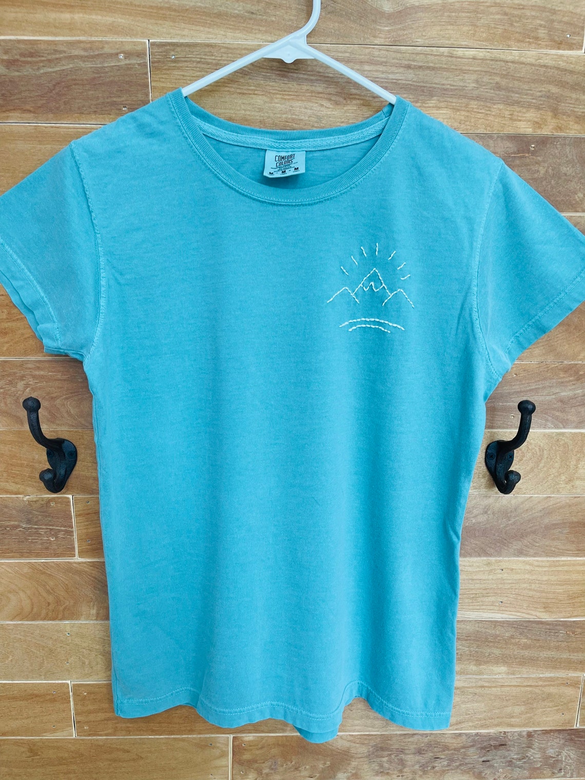 Hand Sewn Mountain T-shirt - Etsy Israel