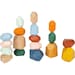 Montessori Balancing Stones Pastel with Bag Wood Stones Blocks Children's Toys Wooden Toys 18 Pieces from 3 Years 
