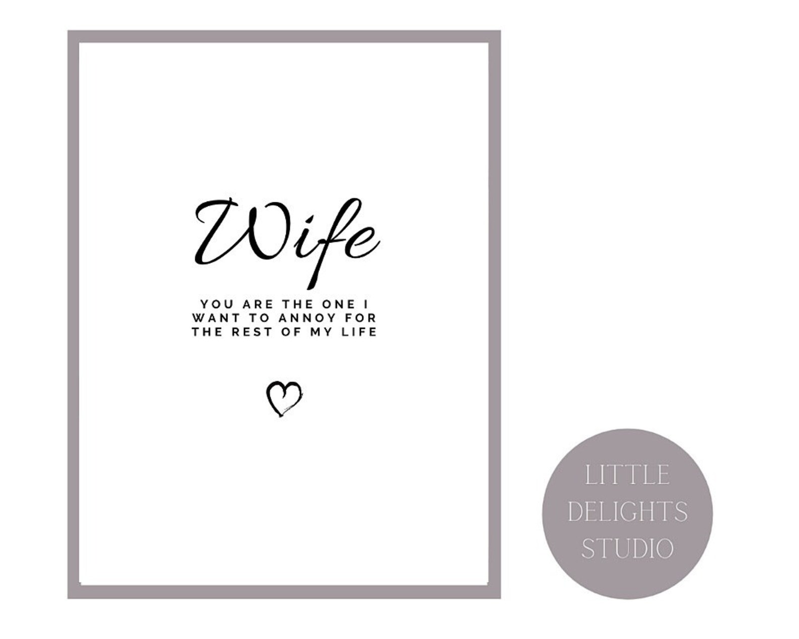 Wife Definition Print Quote Wall art Modern Home Decor Etsy