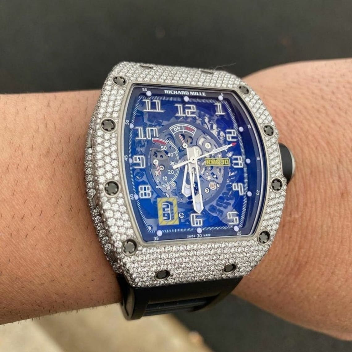Luxury Iced Out Richard Mille Watch Moissanite Diamond Watch - Etsy Canada