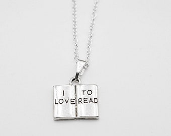Collana in argento sterling con libro aperto: gioielli per gli amanti dei libri