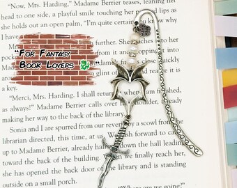 Romantasy Dragon Bookmark for Book Lovers | Fantasy Hook Bookmark Gift