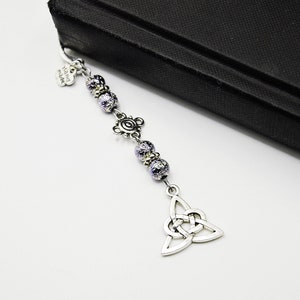 Triqutra bookmark  for a book lover witchy bookmark  beading bookmark for a reader book aesthetics
