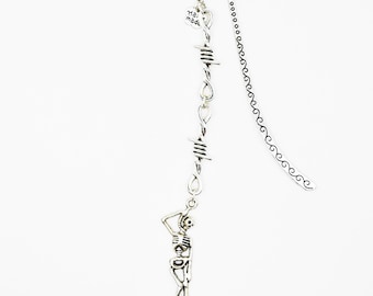 Gothic Skeleton Charm Bookmark, Spooky Halloween Bookmark, Book Lover Gift, Handmade