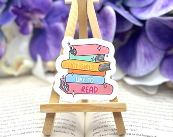 Hot Girls Read Books Sticker - Book Lover Gift