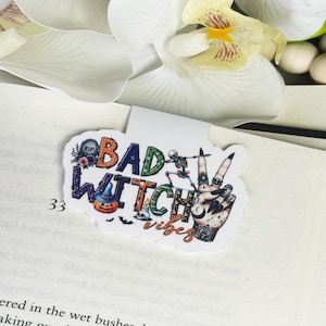 Bad Witch Halloween Magnetic Bookmark: Bookish Reader Gift