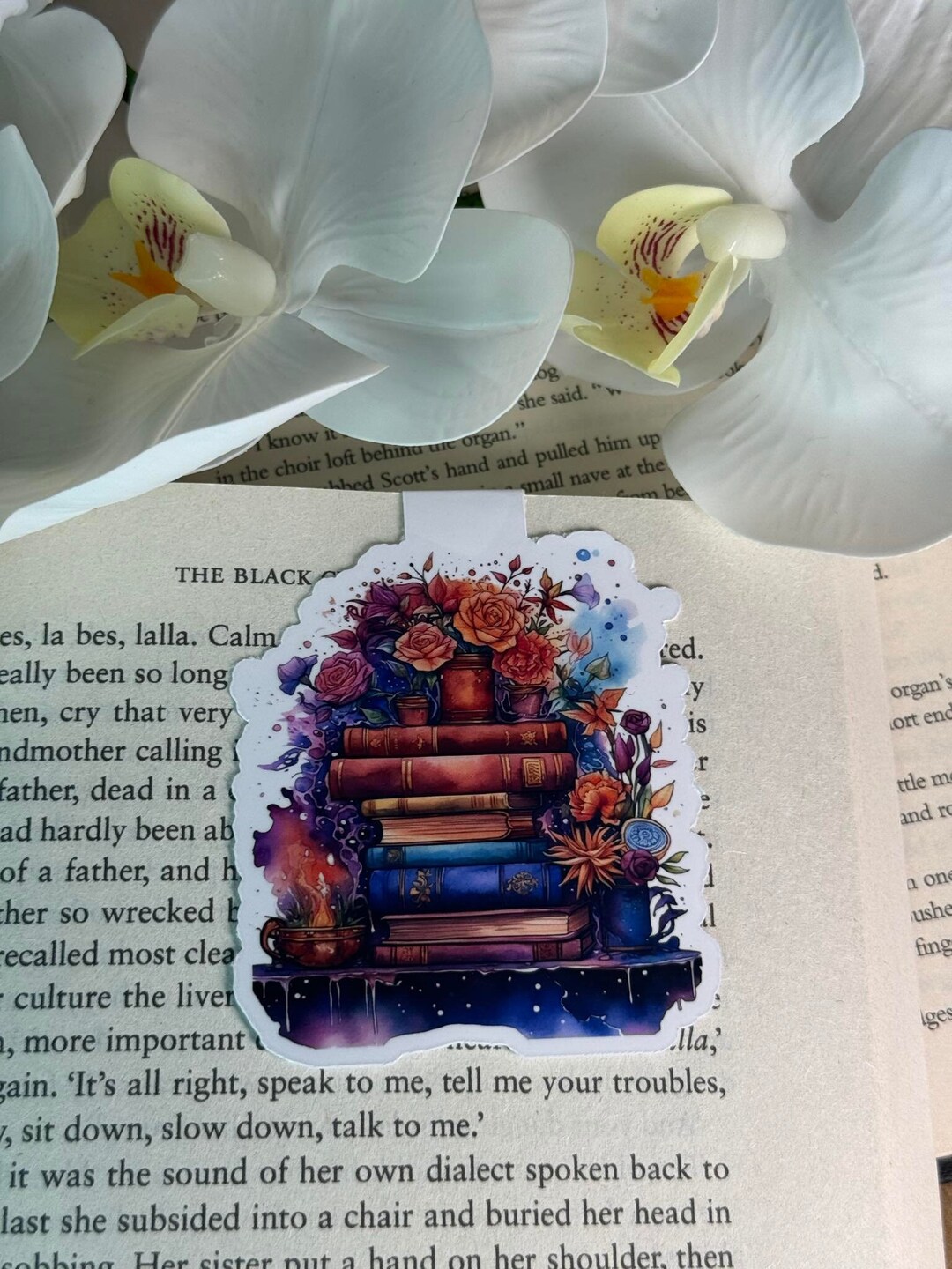Magical Bookstack Magnetic Bookmark Merch for Readers Cute Bookish ...