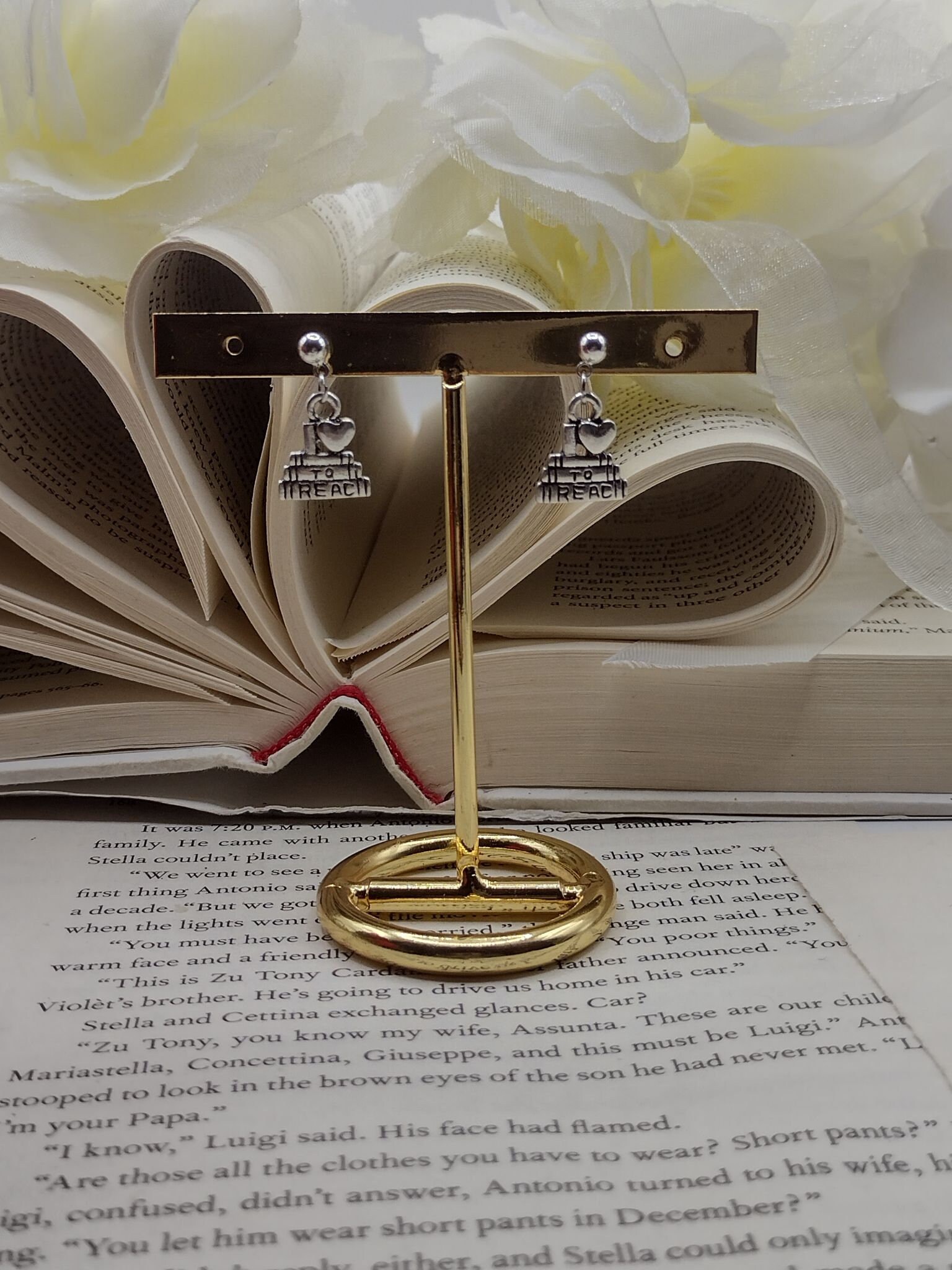 I Love to Read 925 Sterling Silver Bookish Earrings Book - Etsy