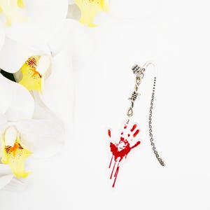 Bloody Handprint Bookmark: True Crime Reader Gift