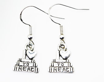 Orecchini a forma di libro in argento sterling: gioielli per gli amanti dei libri