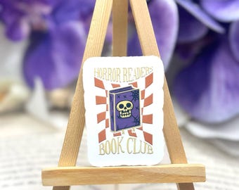 Sticker horrorlezer boekenclub - Halloween leesgrage Kindle-sticker