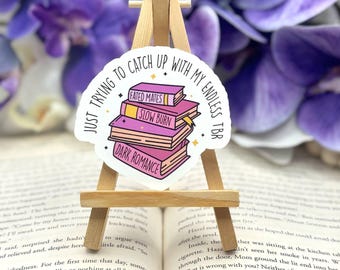Endless TBR Book Stack Sticker: Book Lover Gift