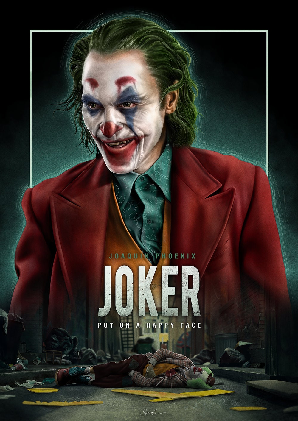 Joker poster Movie Wall art print psychological thriller film Etsy