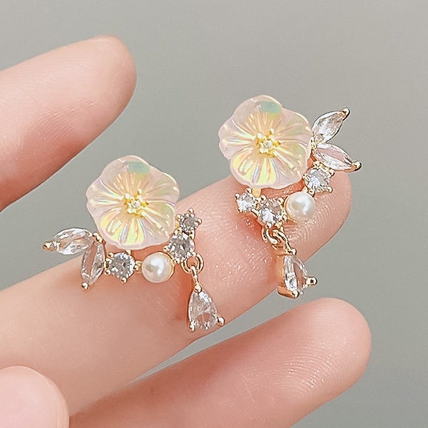 Korean Drop Earrings Etsy