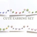 6 Pieces Earrings Set, Everyday Stud Earrings Set, Hypoallergenic Surgical Stainless Steel Earrings, Cute Polymer Clay Stud Earrings 