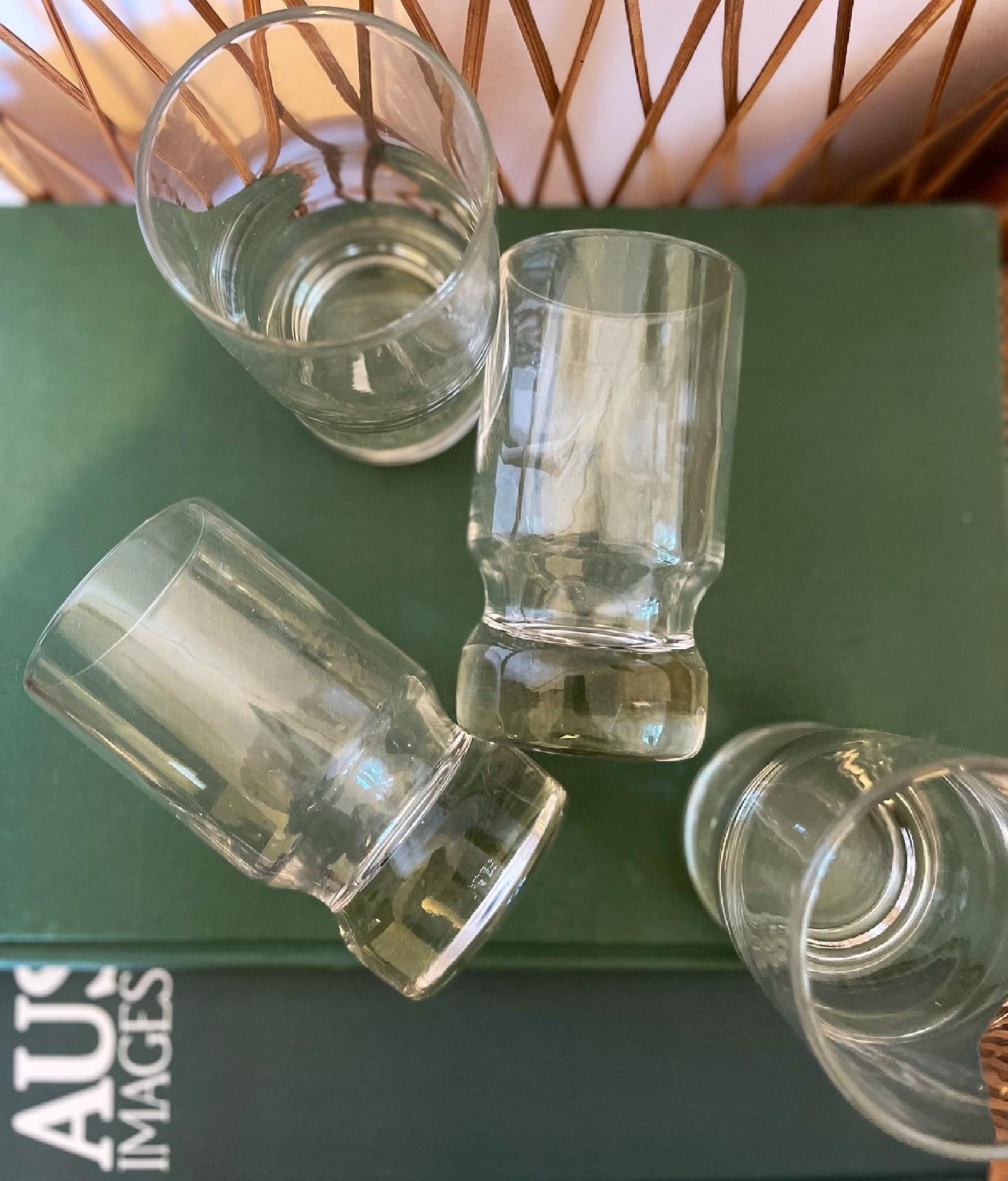 Mid century heavy bottom drinking glasses Etsy