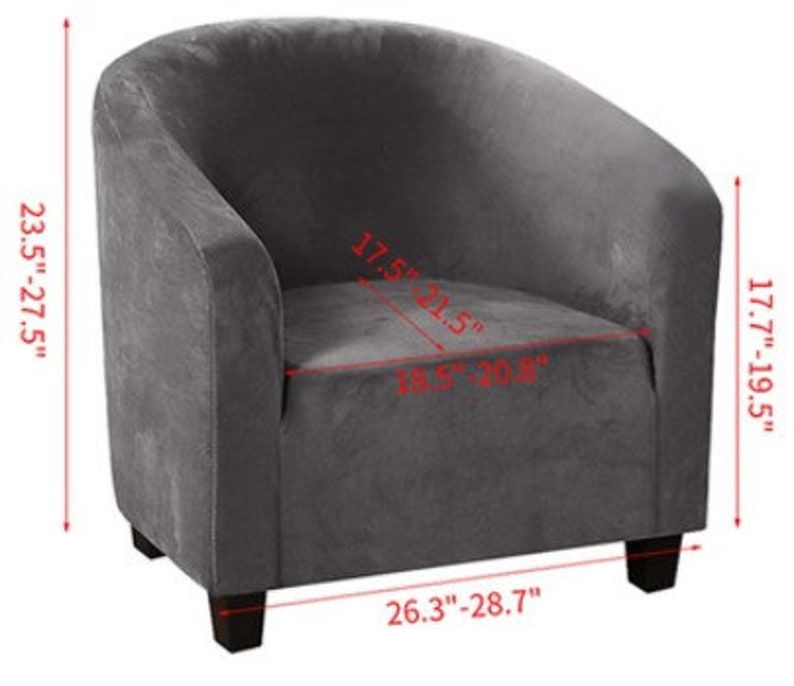 Blue Shades Velvet Tub Chair Cover Etsy Canada