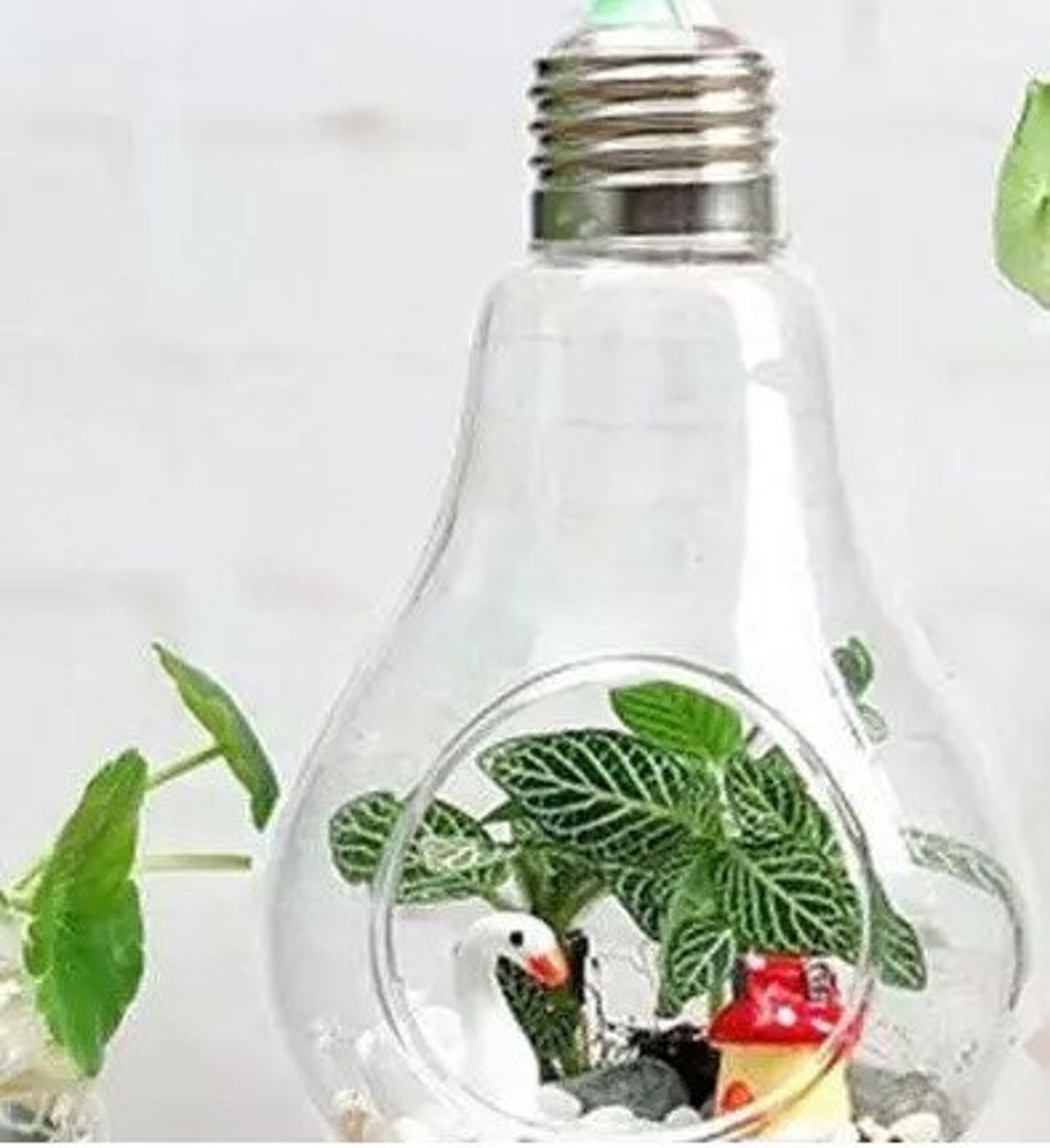 Decorative Bulb Shape Glass Hanging Vase Etsy