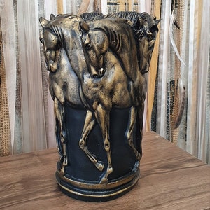 Decorative Large Equestrian Vase, 11.02 Inches,Tabletop Large Horse Detailed Vase,Decorative Gift, Gift vase,Gift for her, Mother's Day Gift