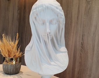 Large Virgin Lady Statue Sculpture, The Veiled Lady Statue,  Home Decor, 17.72 inch, Christian Figurines, White Statue, Housewarming Gift