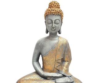Handgemaakt Boeddhabeeld, polyester meditatiedecor, spiritueel cadeau